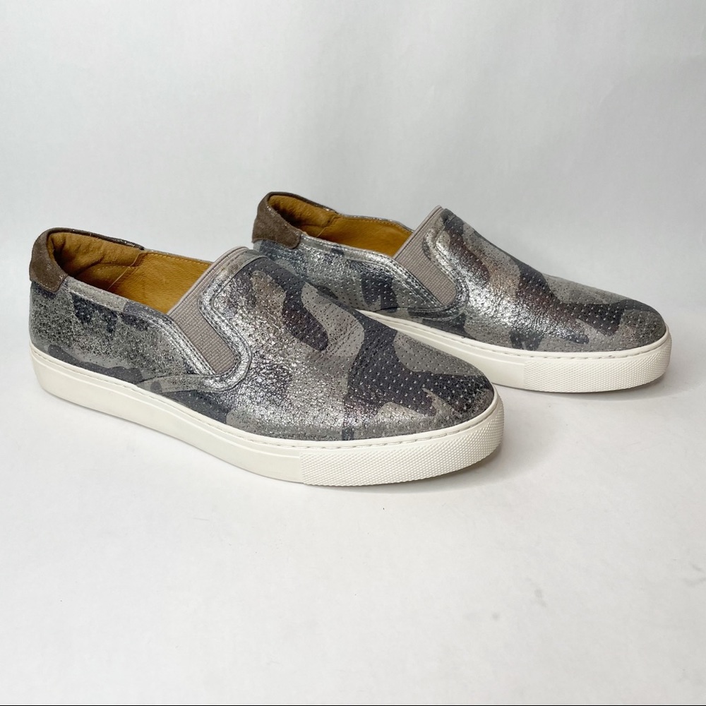 Trask Lillian Camo Metallic Perforated Slip-On Sneakers